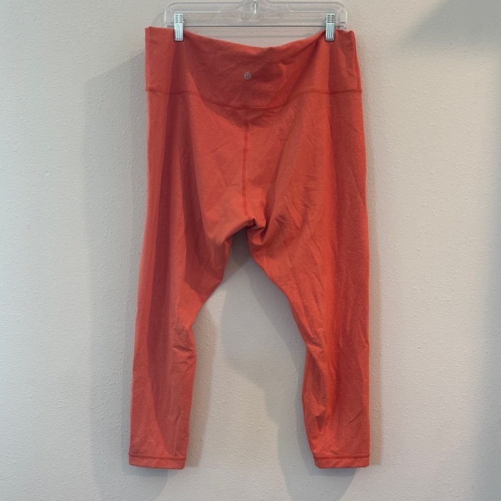lululemon athletica Neon Coral Orange High-Rise Leggings